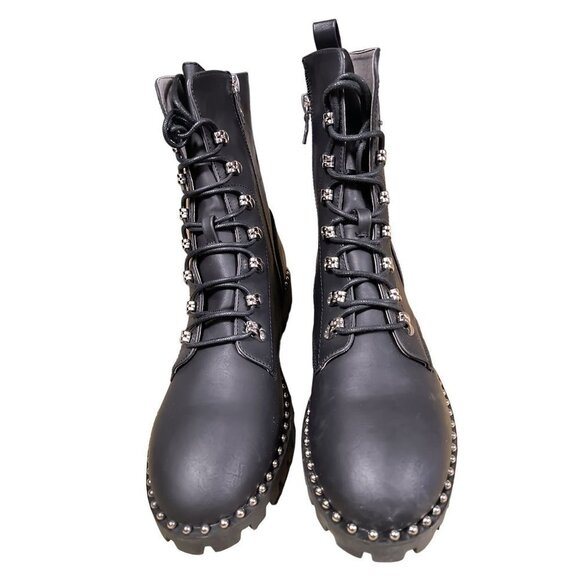 Seven Dials Santino Combat Boot Vegan Leather Woman's size 9.5 New NO TOP EYELET - Picture 2 of 9
